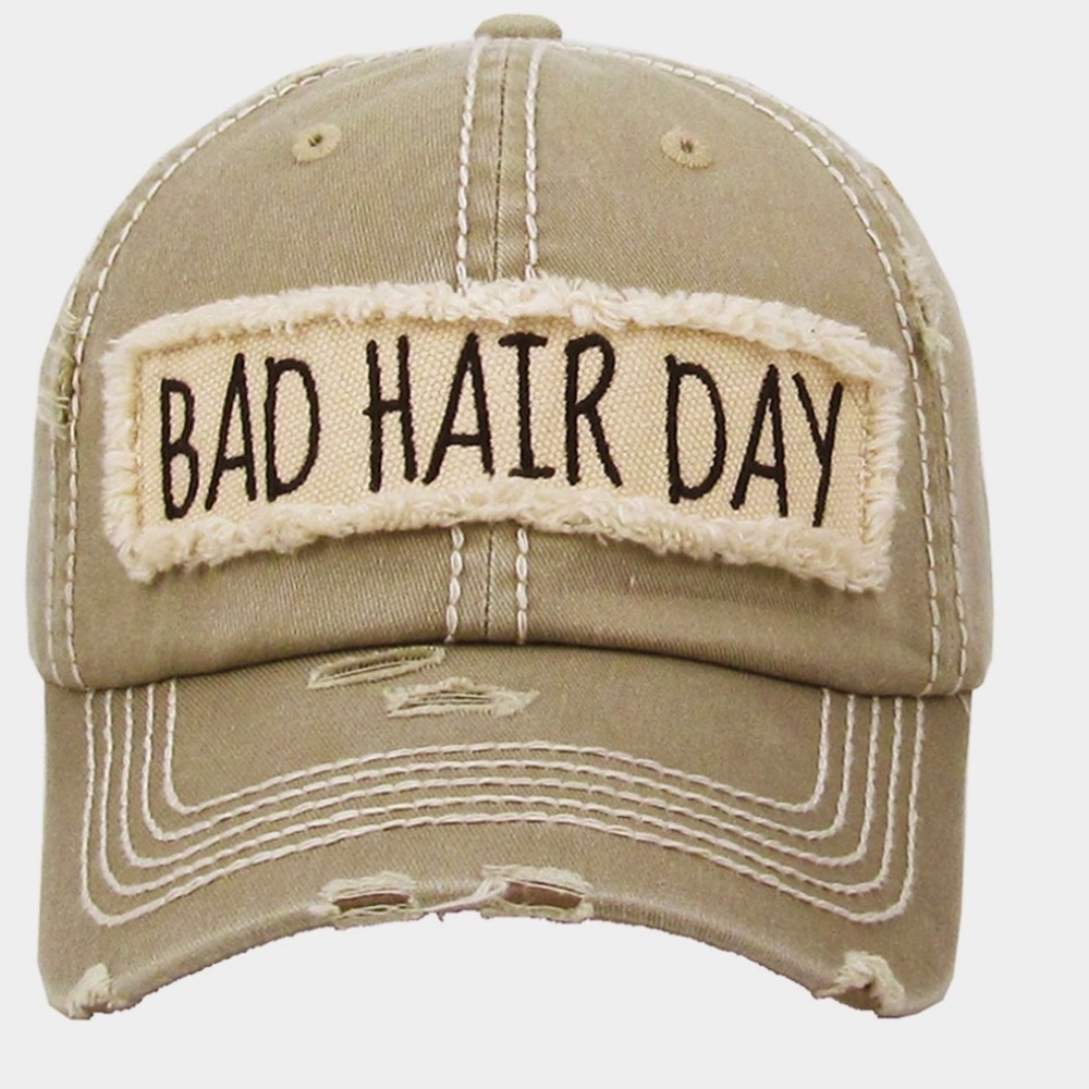 Bad hair day cap khaki color
